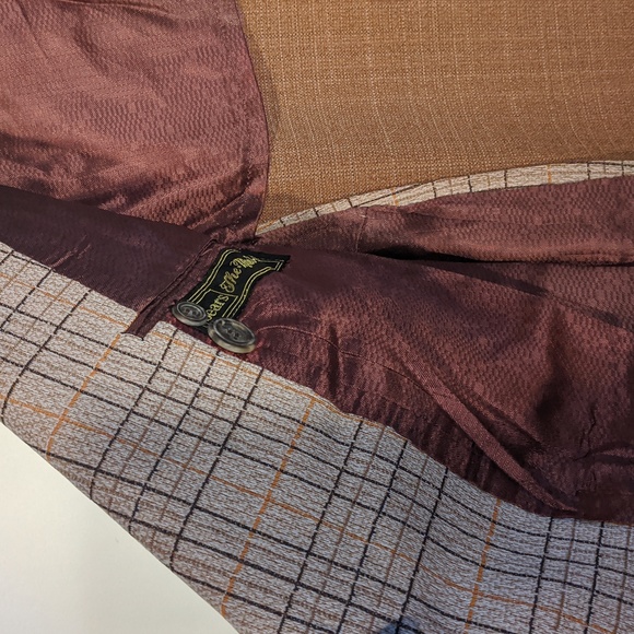 Vintage 70's checked polyester blazer - Picture 5 of 7